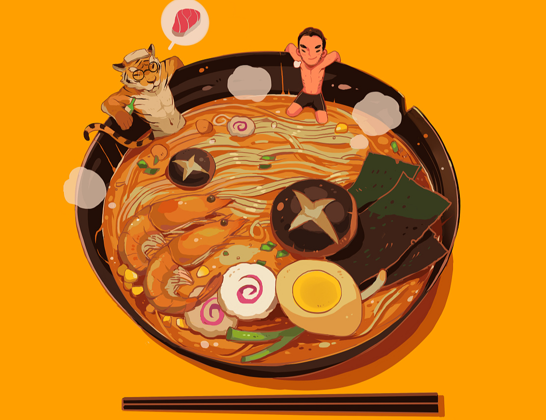 插画|美食大冒险