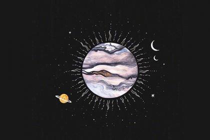 宇宙星空插画设计