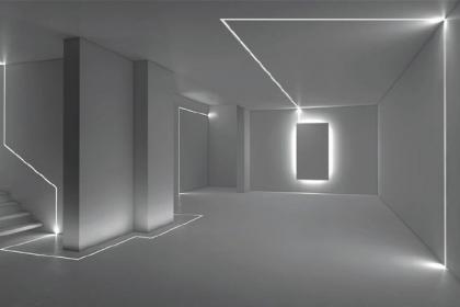 线性灯管的空间科技感